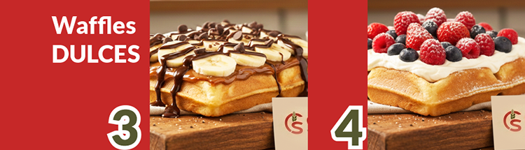 Waffles dulces sin gluten